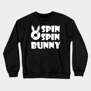 SpinSpinBunny Main Square Logo - White Lettering Crewneck Sweatshirt